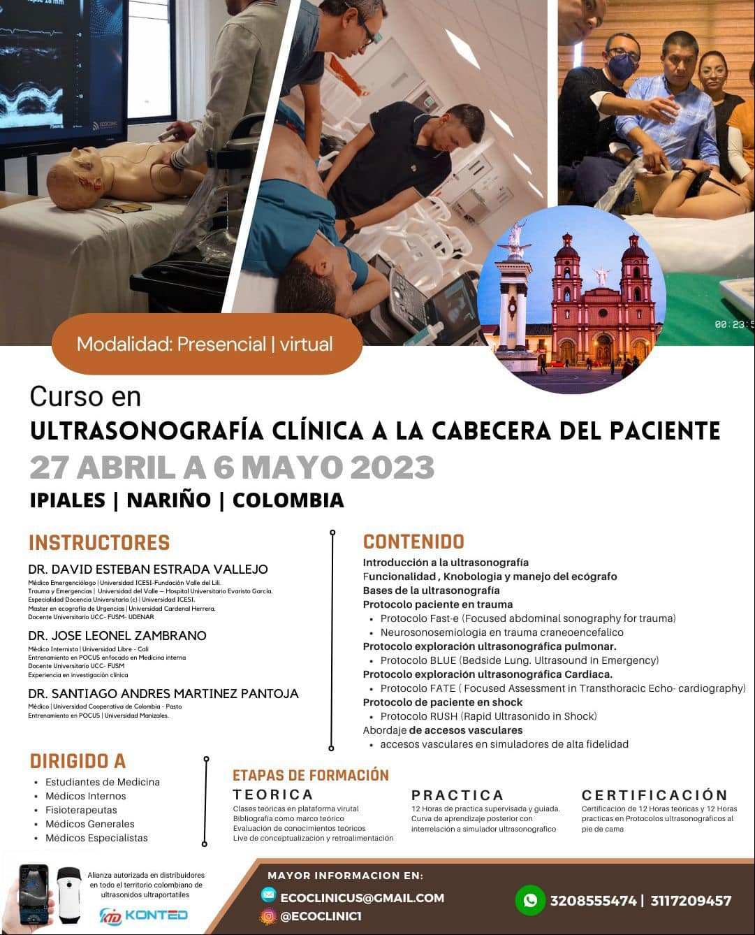 CURSO ULTRASONOGRAFIA CLÍNICA A LA CABECERA DEL PACIENTE